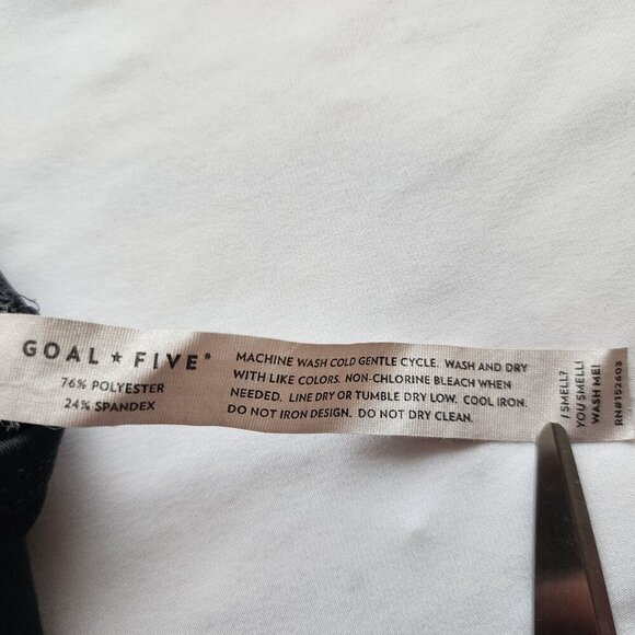 Goal Five Bra '99er Sports Bra SZ L BLACK Medium Support High-stretch Mesh - Picture 4 of 5